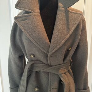 J. Crew Double-Breasted Trench Coat in Gray